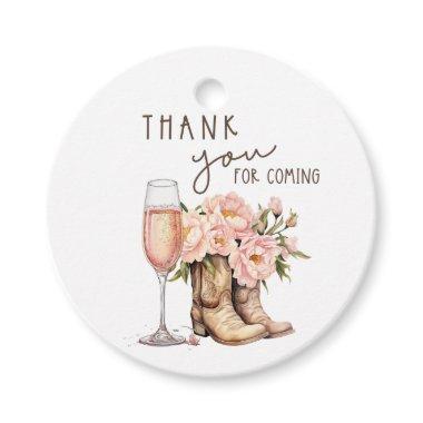 Boots and Bubbly Favor Tags