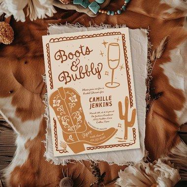Boots and Bubbly Hand Drawn