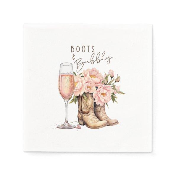 Boots and Bubbly Napkins