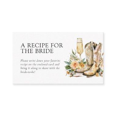 Boots and Bubbly Recipe Request  Enclosure