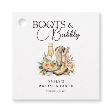Boots and Bubbly Western  Favor Tags