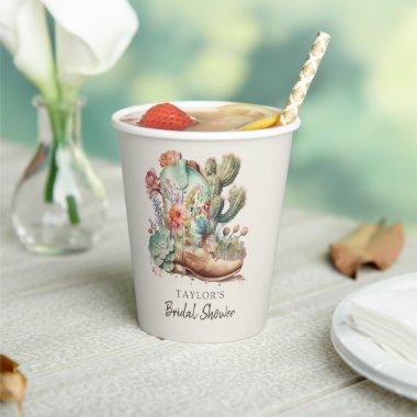 Boots and Bubbly Western  Paper Cups