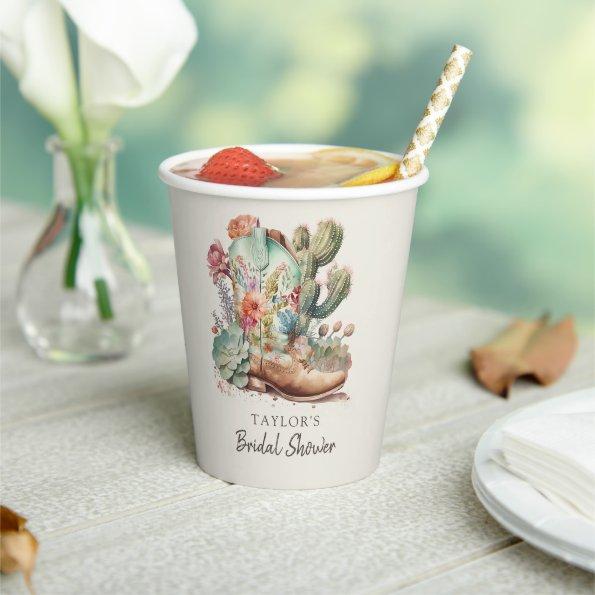 Boots and Bubbly Western  Paper Cups