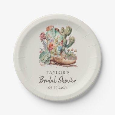 Boots and Bubbly Western  Paper Plates