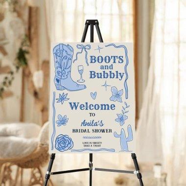 Boots and Bubbly Western  Welcome Foam Board
