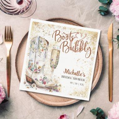 Boots and Bubbly Western Bride Wild West Country Napkins