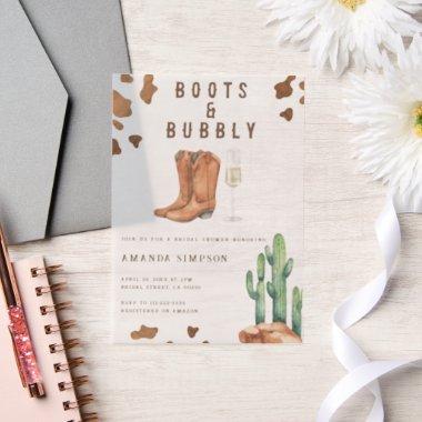 Boots and Bubbly Western Rodeo  Vellum