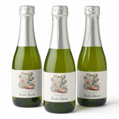 Boots and Bublly Western  Sparkling Wine Label