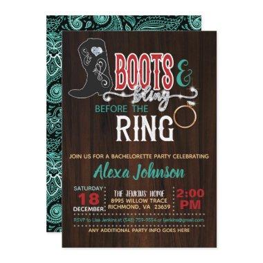 Boots & Bling Before the Ring  - Turq