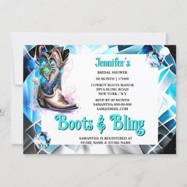 Boots bling | mythical cowgirl boot diamond shine Invitations
