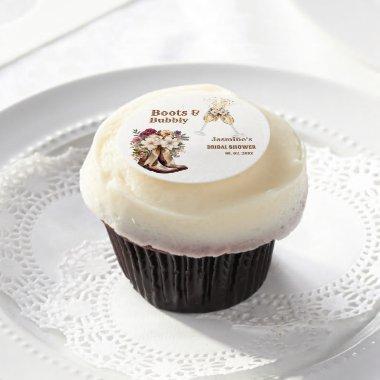 Boots & Bubbly Boho Western  Party Edible Frosting Rounds