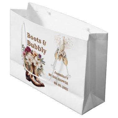 Boots & Bubbly Boho Western  Party Large Gift Bag