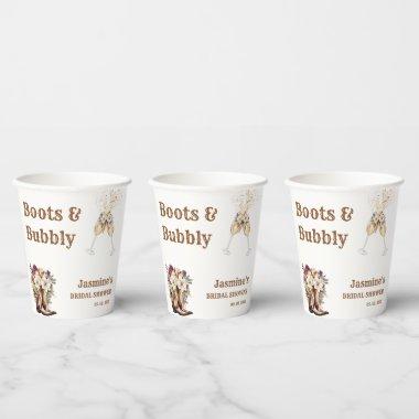 Boots & Bubbly Boho Western  Party Paper Cups