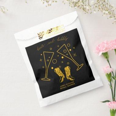 Boots & Bubbly  Favor Bag