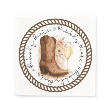 Boots & Bubbly Country Western Boot  Napkins
