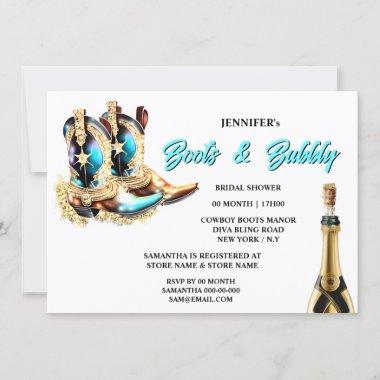 Boots bubbly fantasy cowgirl boots shiny western Invitations