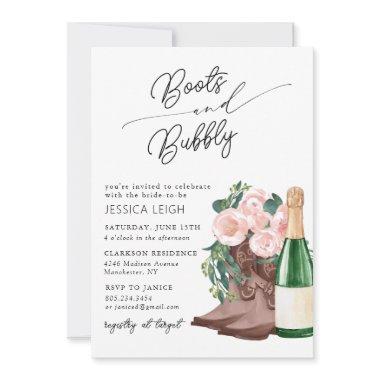 Boots & Bubbly Floral Champagne  Invi