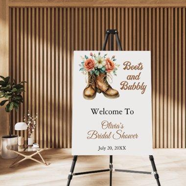 Boots & Bubbly Rustic  Welcome Foam Board