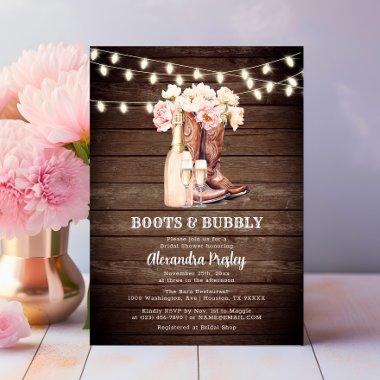 Boots & Bubbly Rustic Cowgirl Floral
