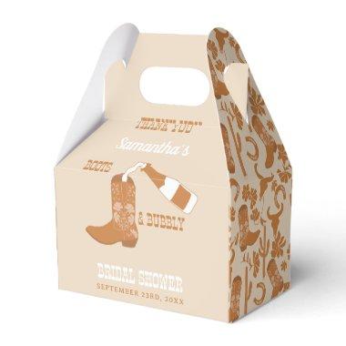 Boots Bubbly Rustic Western Country  Favor Boxes