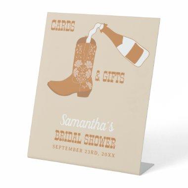Boots Bubbly Rustic Western Country  Pedestal Sign