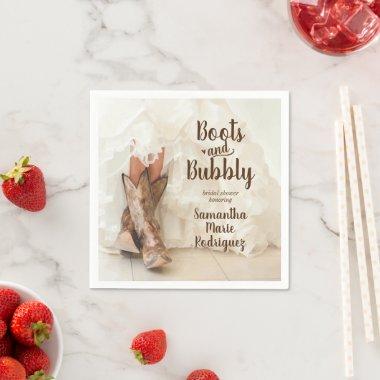 Boots & Bubbly Texas Bride in Boots  Napkins