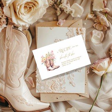 Boots Floral Flowers Recipe Cowgirl  Enclosure