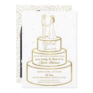 Boots Love & Buttercream Cake Western Bridal