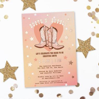 Boots N' Bubbly Fun Sparkly Western  Foil