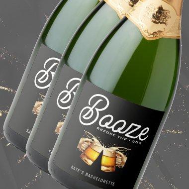 Booze Before I Do's Bachelor Bachelorette Party Sparkling Wine Label