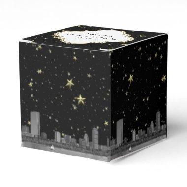 Boston Skyline Etched Starry DIY BG Color Favor Boxes