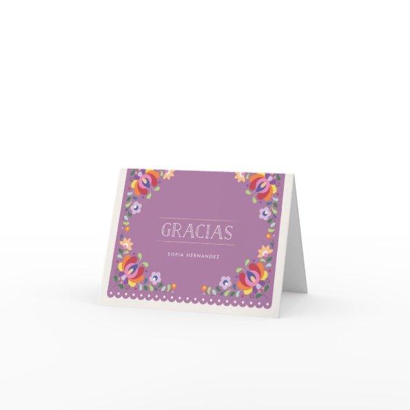 Botanical Banner Gracias Note  - Orchid