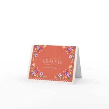 Botanical Banner Gracias Note Invitations - Tomato