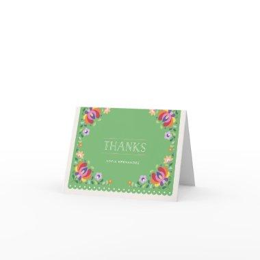 Botanical Banner Thanks Note Invitations - Verde