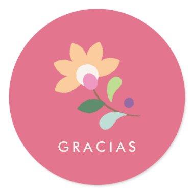 Botanical Bloom Cinco de Mayo Sticker - Magenta