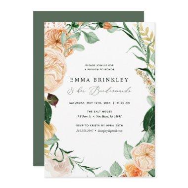 Botanical Boho Neutral Bridesmaids Luncheon Brunch Invitations