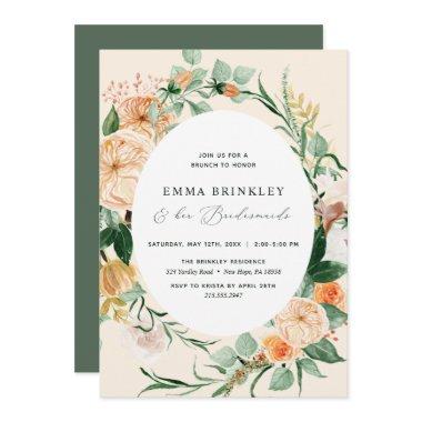 Botanical Boho Peach Bridesmaids Luncheon Brunch