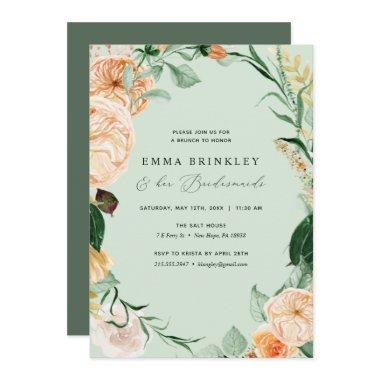 Botanical Boho Sage Bridesmaids Luncheon Brunch Invitations