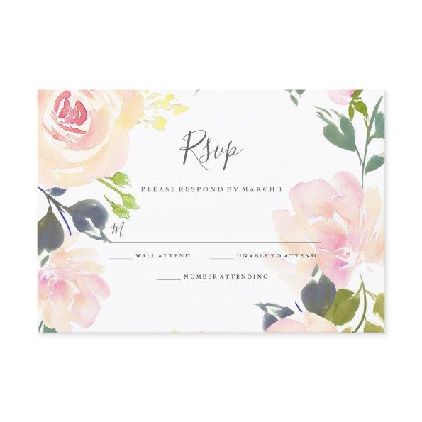Botanical Elegant Floral All occasions RSVP Card
