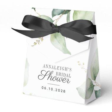 Botanical Eucalyptus Greenery Bridal Shower Favor Boxes