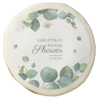 Botanical Eucalyptus Greenery Script  Sugar Cookie