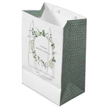Botanical Eucalyptus Watercolor  Medium Gift Bag