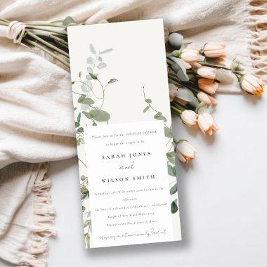 Botanical Eucalyptus Watercolor Couples Shower