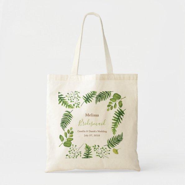 Botanical Fern Bridal Party Shower Tote Bag