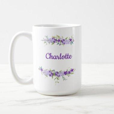 Botanical & Floral Design with Name Coffee Mug