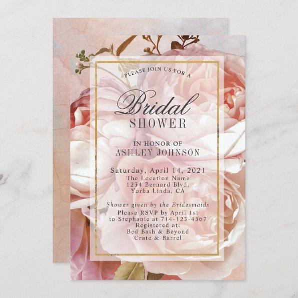 BOTANICAL FLORAL PEONY | Bridal Shower Invitations