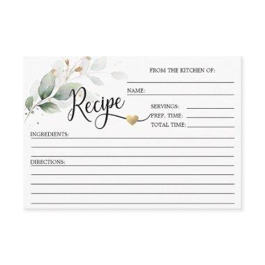 Botanical Greenery Foliage  Recipe Enclosure