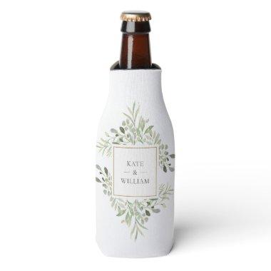 Botanical Greenery Foliage Wedding Bottle Cooler