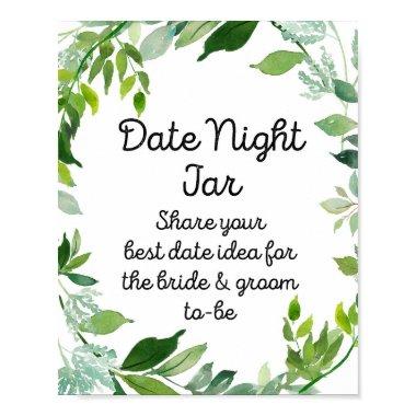 Botanical Greenery Sign - Date Night Jar