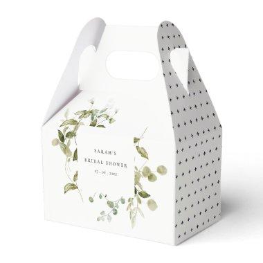 Botanical Leafy Foliage Watercolor  Favor Boxes